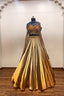 Contemporary All Gold Designer Lehenga in Organza - Luxe Ethnic Ensemble