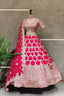 Red Embroidered Sequin Sweetheart Neck Crystal Choli Lehenga Set
