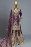 Gold work sharara with soft net dupatta