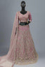 Classy sparkly pink lehenga with soft net dupatta