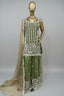 Classy green sharara suit with soft net dupatta
