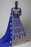Blue Resham work lehenga with all hand embroidered
