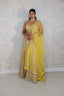 Yellow Embroidered Floral Notched Zardozi Lehenga Set
