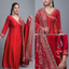 Classy red suit with hand embroidered