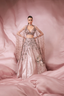 Pink Organza lehenga embellished with zari and resham
