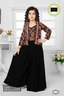 Black Palazzo Lehenga with Intricate Multicolor Jacket Embroidered Top