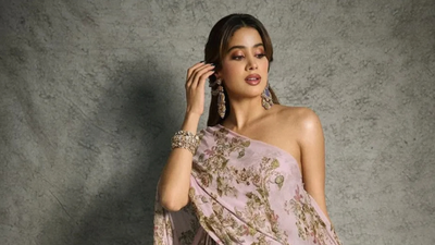 Jahnvi Kapoor's Art Nouveau Sari-Gown is a Modern Masterpiece
