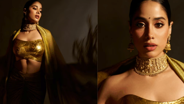 Janhvi Kapoor's 24-Karat Gold Sculptural Bustier Is Rewriting the Rules of Red-Carpet Dressing