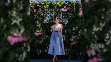 Janhvi Kapoor Stuns at Wimbledon 2025 in a Chic Miu Miu Gingham Dress and Strappy Red Heels