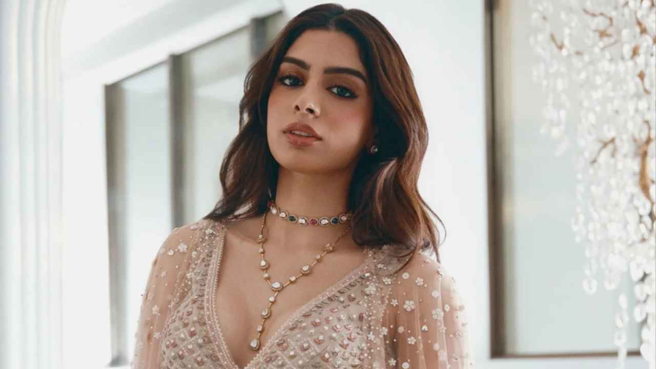 Reimagining Regal Elegance: Khushi Kapoor’s Threadwork Sharara is a Modern Heirloom