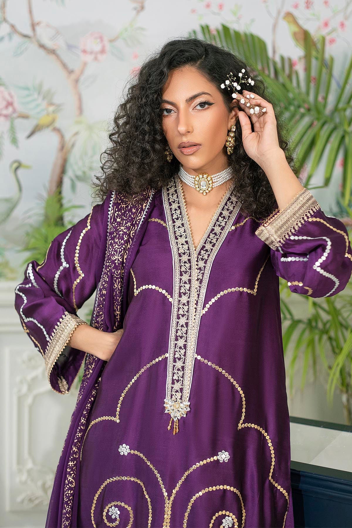 Annus Abrar | Sehr Eid Luxe | Izali Aubergine