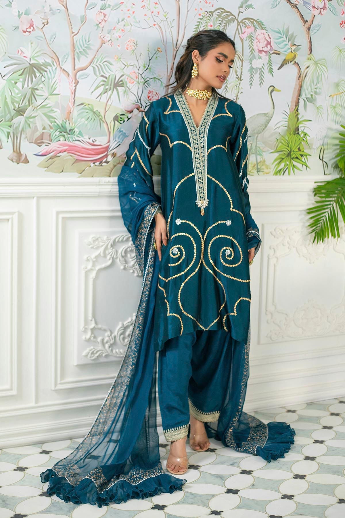 Annus Abrar | Sehr Eid Luxe | Izali Deep Teal