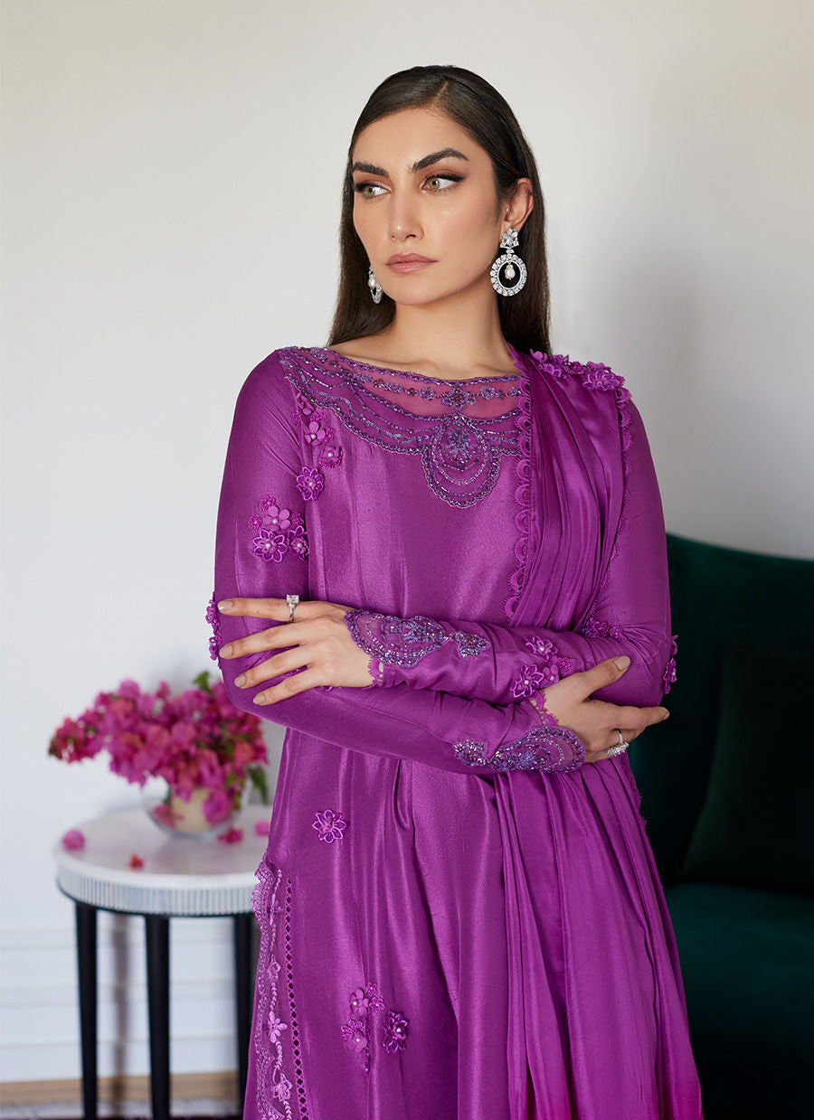 Farah Talib Aziz | Luna Eid Collection 24 | TIERRA MUTED MAGENTA