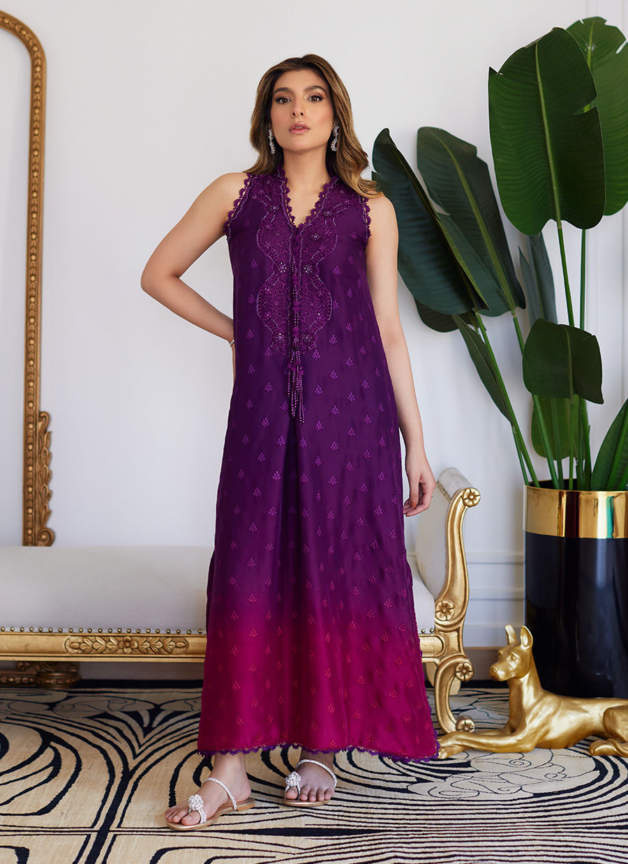 Farah Talib Aziz | Luna Eid Collection 24 | VIOLETTE WILD BERRY OMBRE