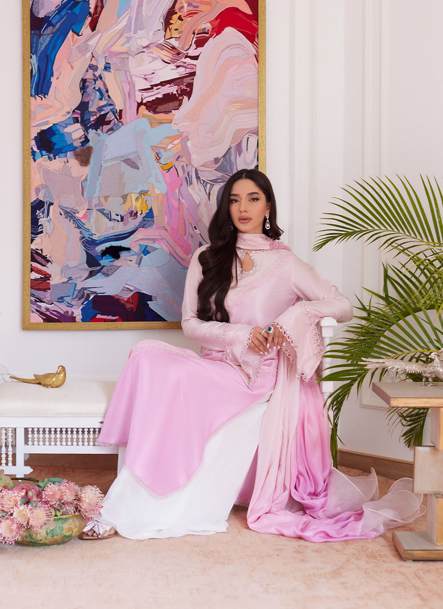 Farah Talib Aziz | Luna Eid Collection 24 | RELLIA BABY PINK