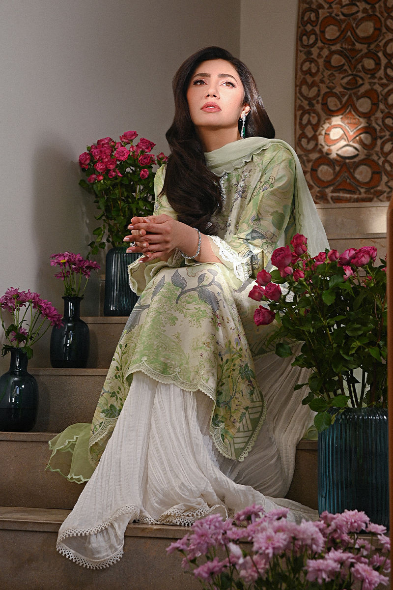 Ansab Jahangir | Digital Silk | Lyra Shirt and Dupatta