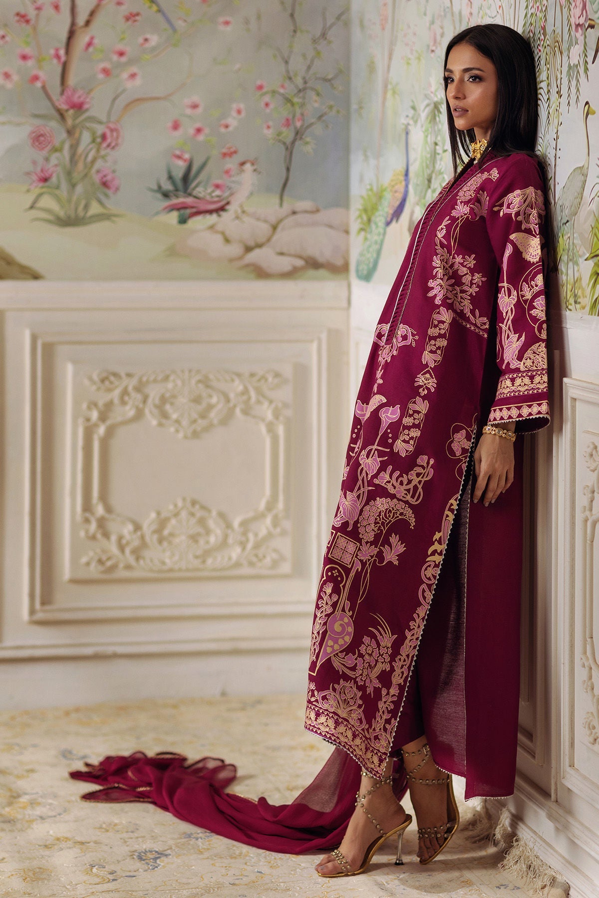Annus Abrar | Elemental Festive | Renali (Shirt, Pants and Dupatta)