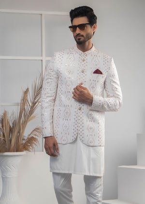 Edge Republic ER 2057 Elegant White Prince Coat For Men