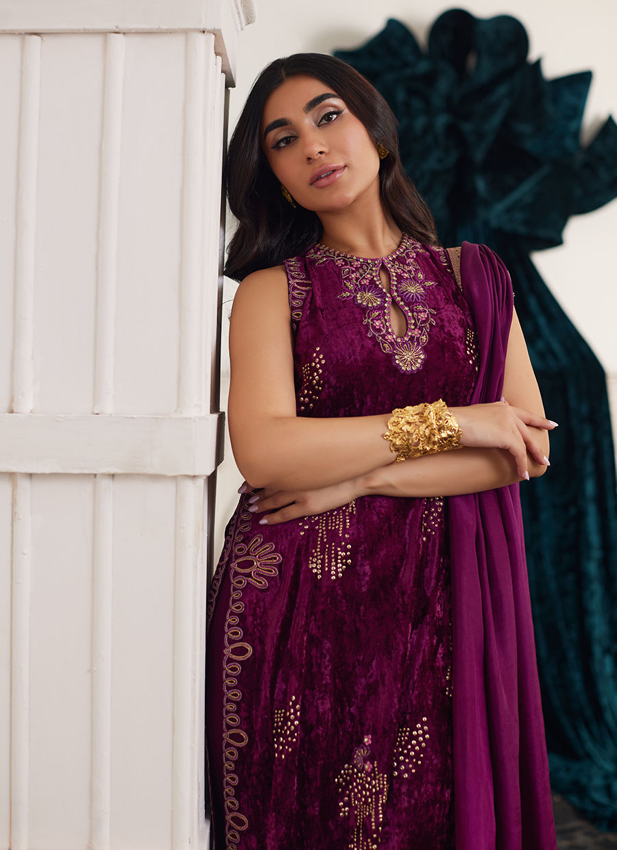 Farah Talib Aziz | Velvets The After Party | CHANTELLE SHIRT AND DUPATTA