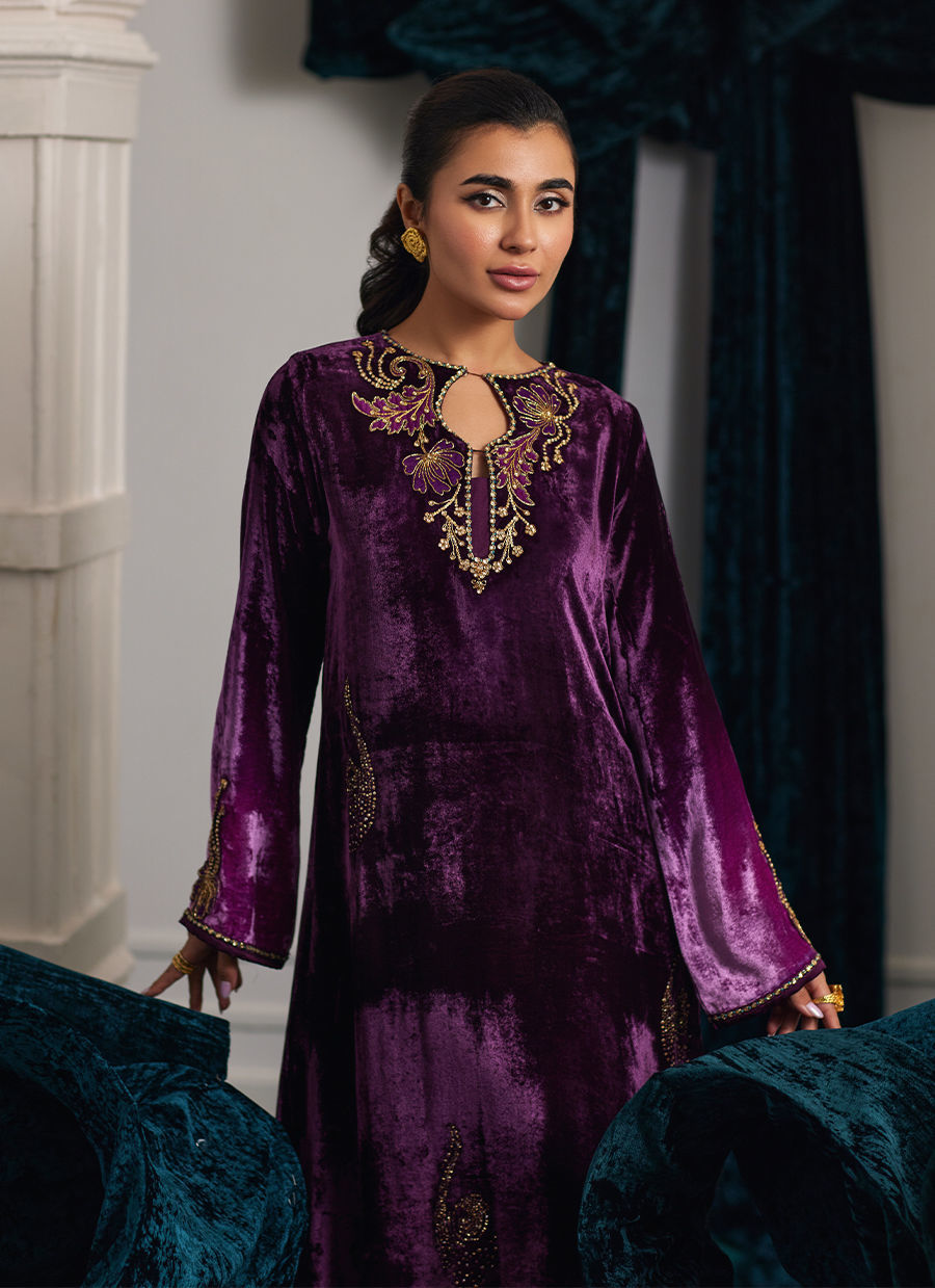 Farah Talib Aziz | Velvets The After Party | NIA OMBRE VELVET KAFTAN