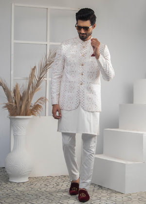 Edge Republic ER 2057 Elegant White Prince Coat For Men