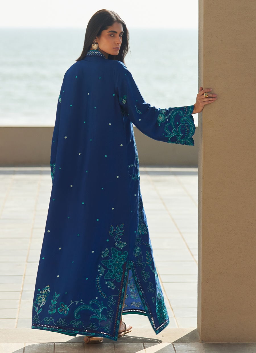 Farah Talib Aziz | Laani The Kaftan Edit | liri Ink Blue