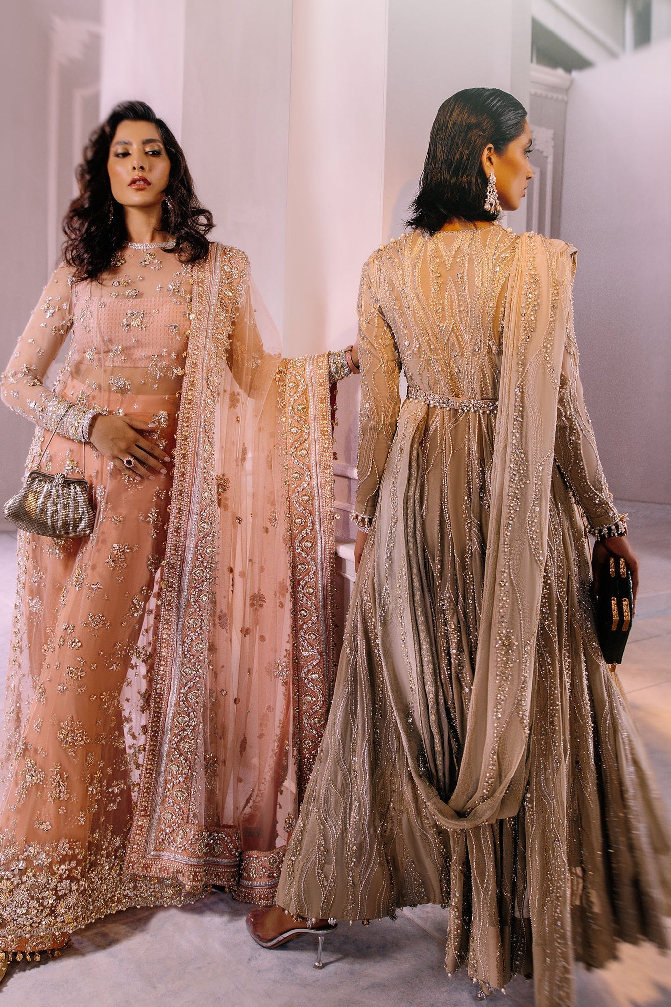Elan | Demi Couture Onirique | ROSE PÊCHE (EP-20180) -  Elan Formal - Original Designer Dress - House of Maryam