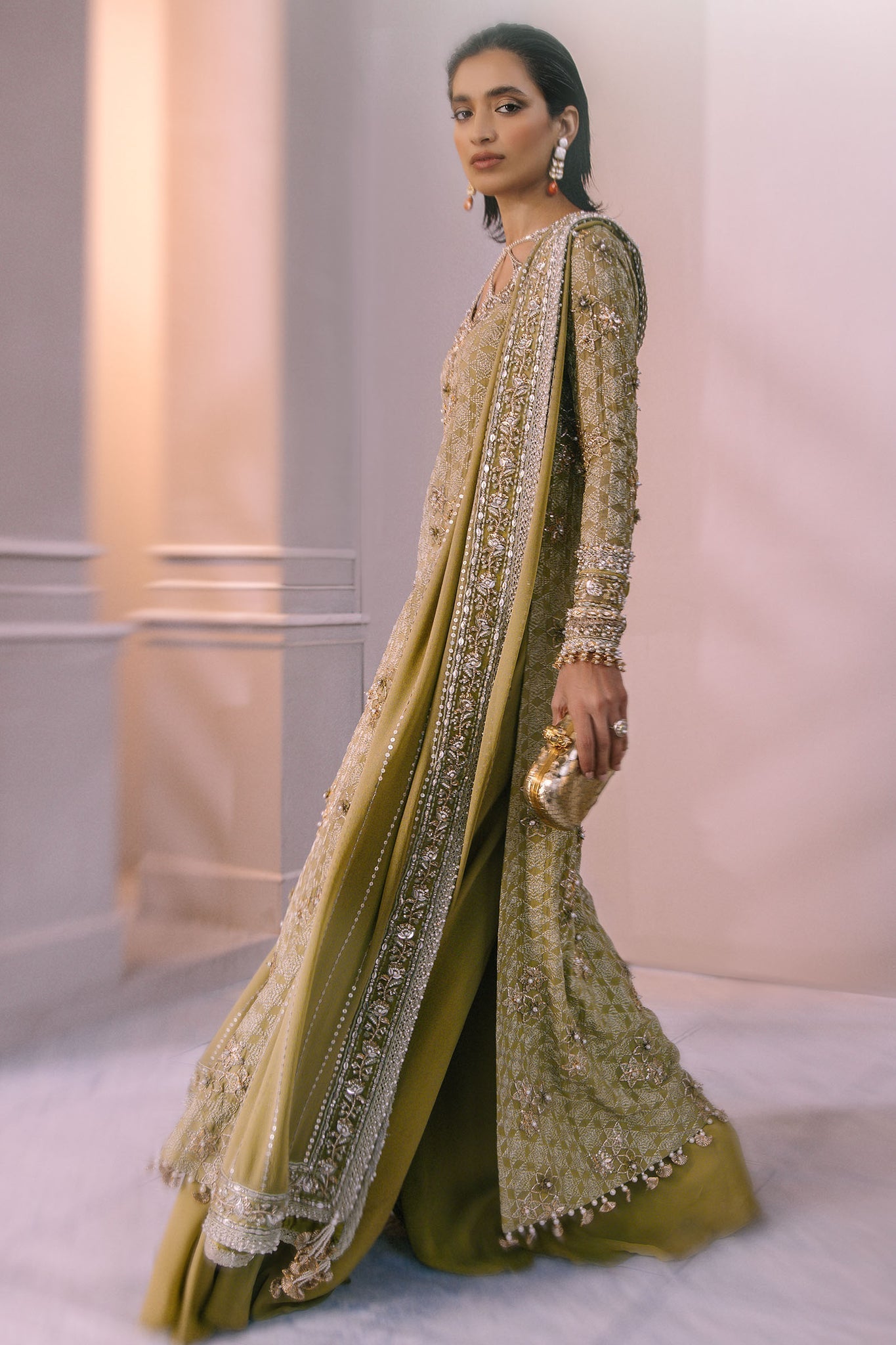 Elan | Demi Couture Onirique | ÉCLAT VERT (EP-20658) -  Elan Formal - Original Designer Dress - House of Maryam