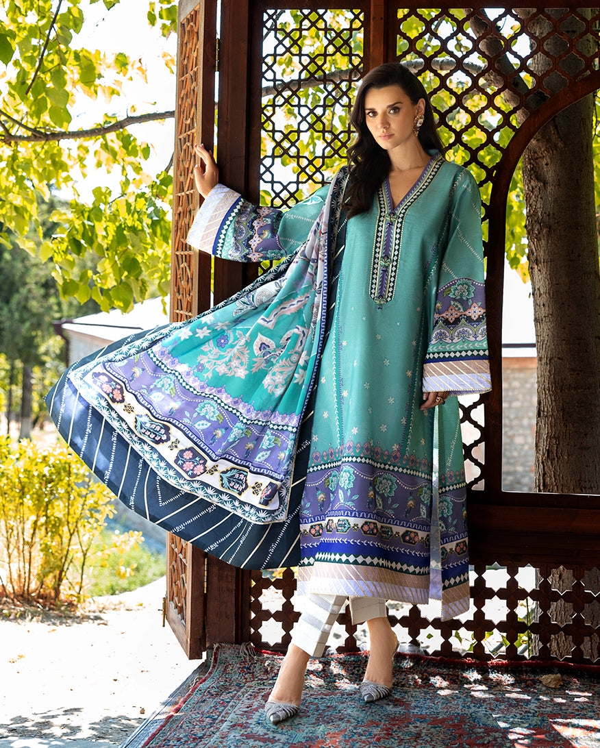 Mushq | Nirvana Printed Silk | Lunar Dew