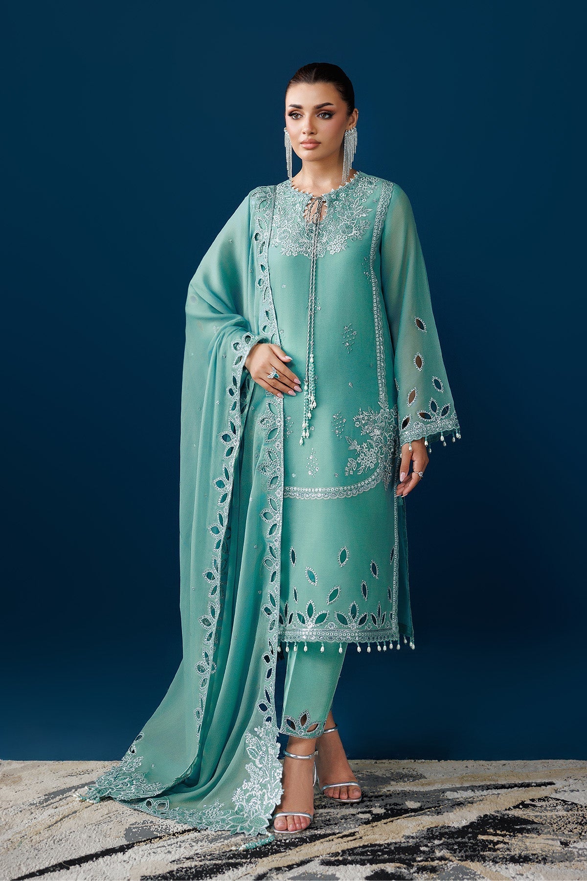 Alizeh | Dua Formals 26 | AF-DUA-3034-Sea Glass