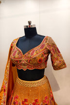Golden Yellow Embroidered Lehenga - Perfect Mehendi Celebration Ensemble