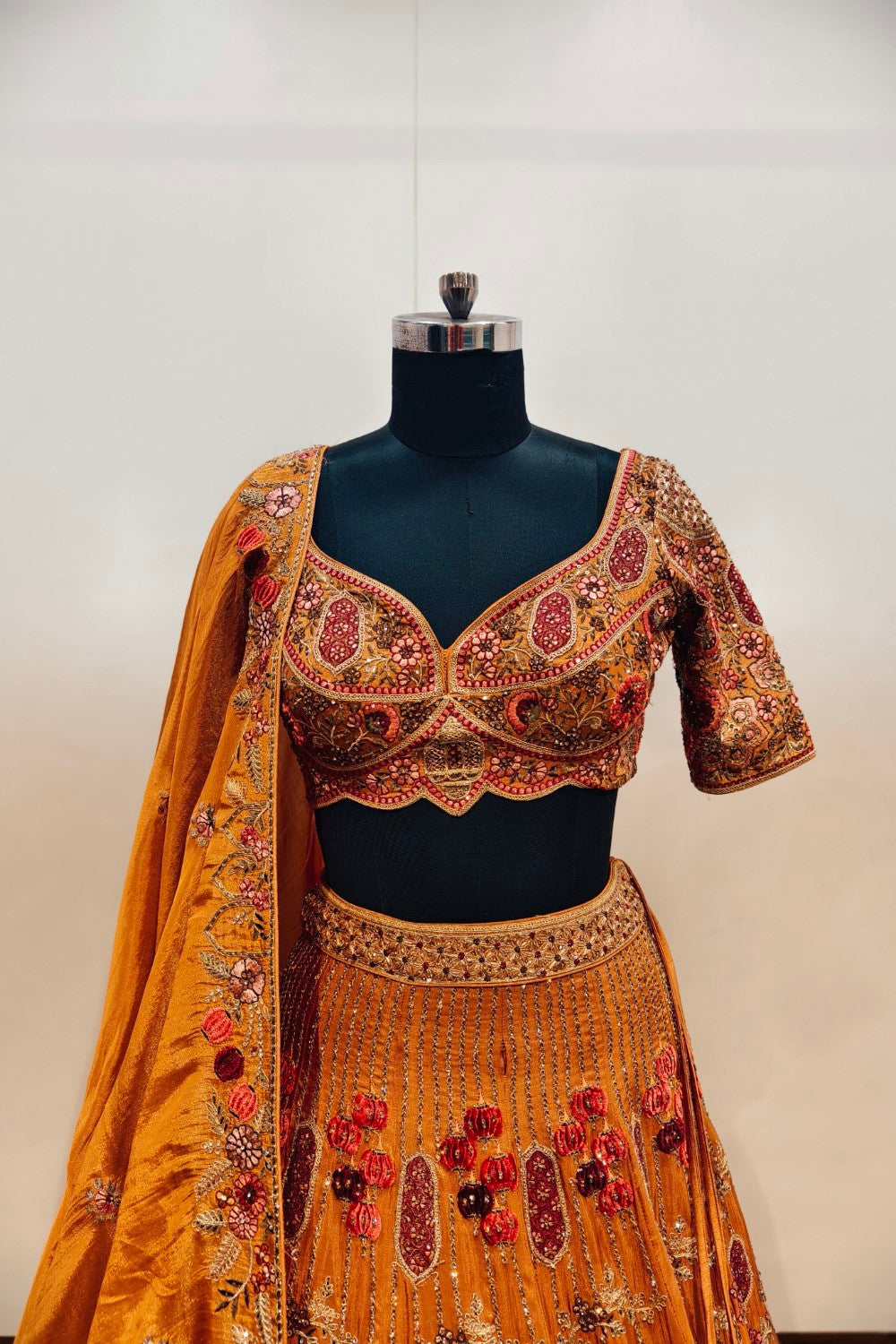 Golden Yellow Embroidered Lehenga - Perfect Mehendi Celebration Ensemble