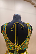 Vibrant Bright Yellow Lehenga with Floral Embroidery - Designer Ethnic Wear