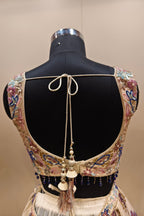 Elegant Cream Lehenga with Delicate Floral Print - Designer Ethnic Wear