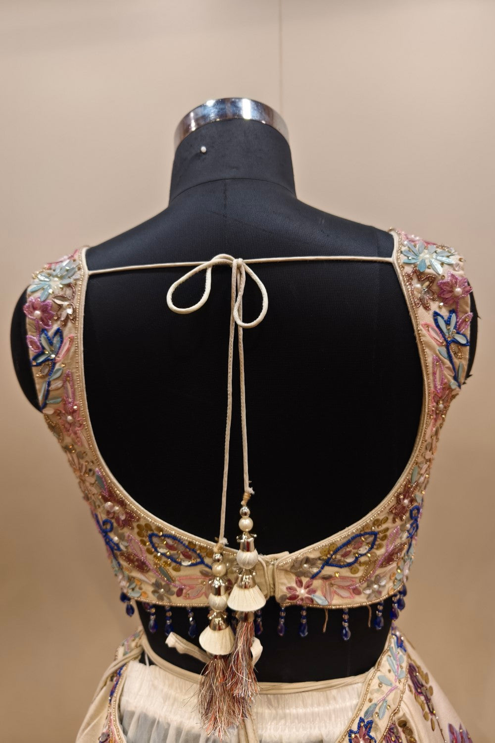 Elegant Cream Lehenga with Delicate Floral Print - Designer Ethnic Wear