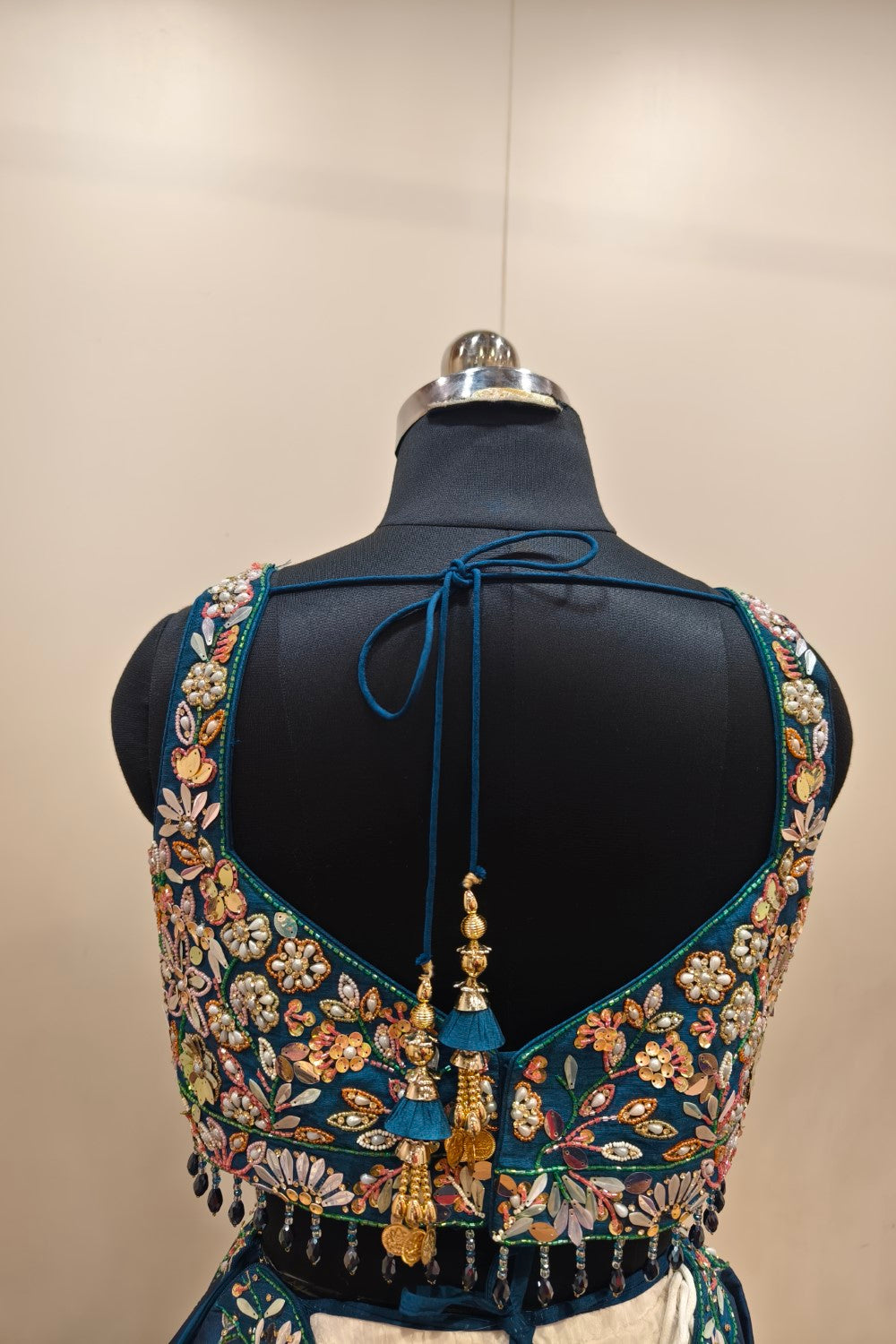Royal Blue Lehenga with Extensive Intricate Embroidery - Designer Bridal Masterpiece