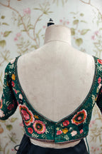 Ethereal Blue & Turquoise Floral Print Lehenga - Designer Ethnic Wear