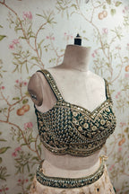 Elegant Cream Embroidered Lehenga Set - Bridal & Party Wear Designer Outfit