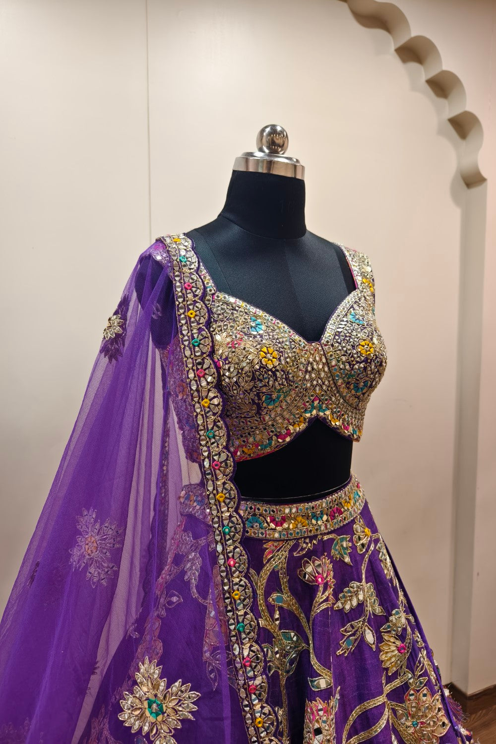 Exquisite Purple Designer Lehenga with Intricate Embellishments - Premium Ethnic Wear