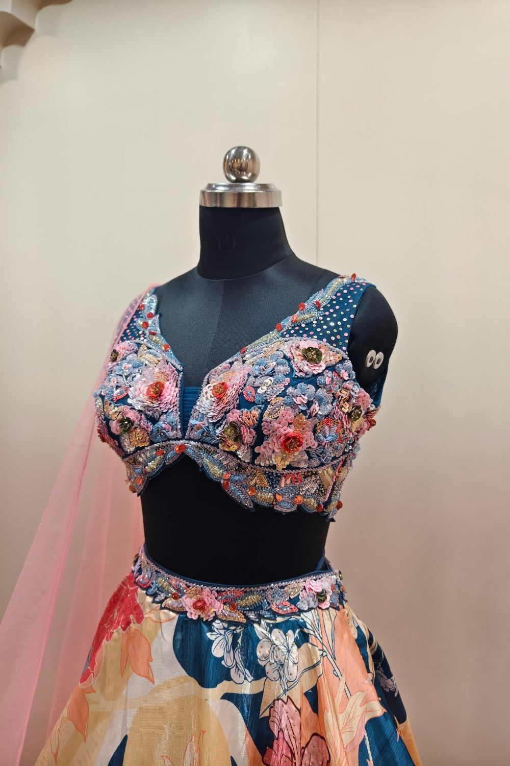 Ethereal Floral Lehenga - Soft Pastel Designer Ethnic Wear