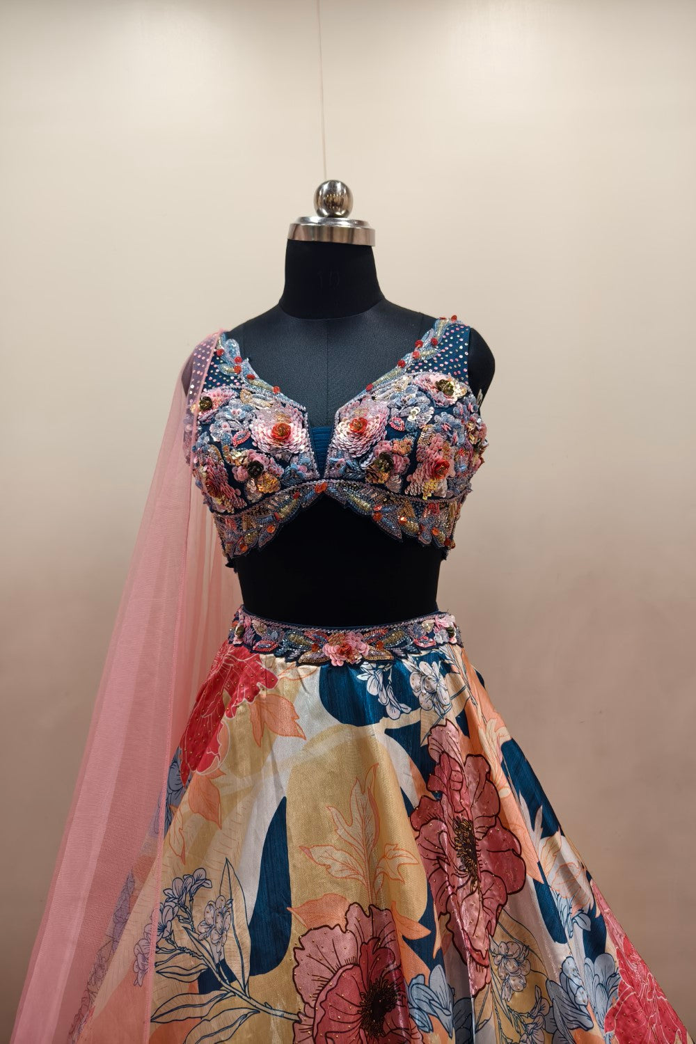 Ethereal Floral Lehenga - Soft Pastel Designer Ethnic Wear