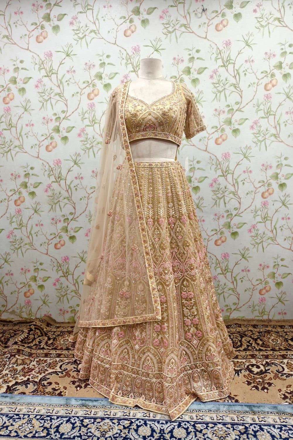 Golden Shade Lehenga with Heavy Embroidery - Designer Ethnic Wear