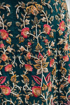 Beautiful Multi-Color Floral Embroidered Turquoise Lehenga with Net Dupatta - Designer Ethnic Ensemble