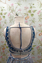 Royal Blue Lehenga with Extensive Intricate Embroidery - Designer Bridal Masterpiece