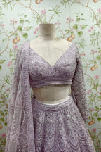 Hand Embroidered Resham And Lehenga Set