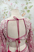 Pink lehenga with cutdana and zari