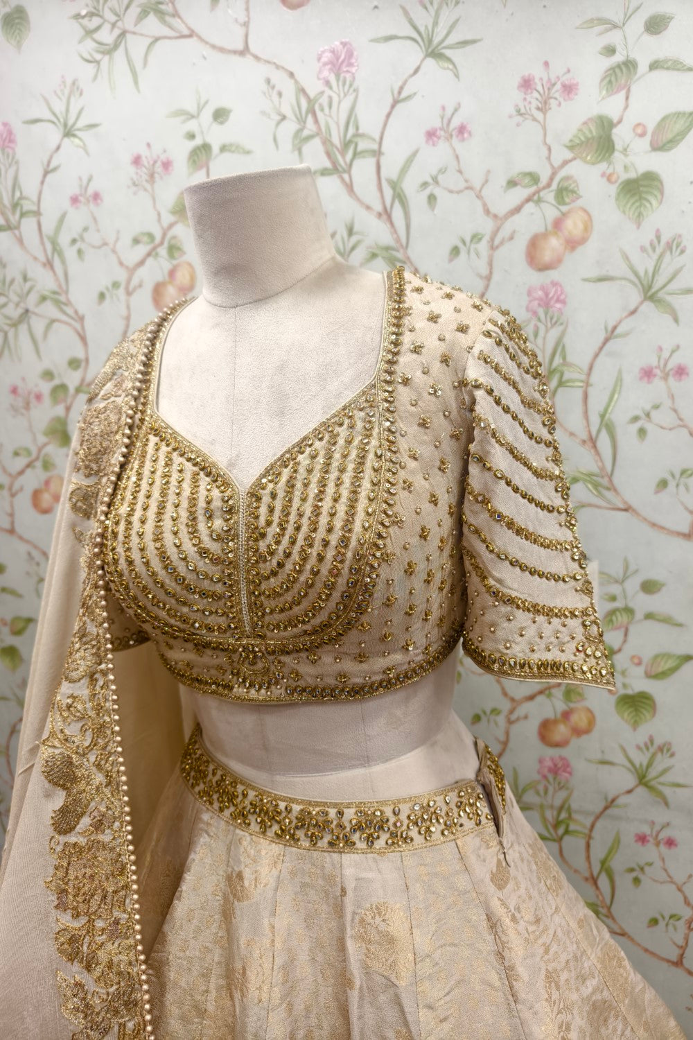 Gold work Zari lehenga