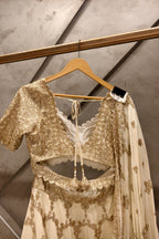 White moti and Sequins Embroidered Lehenga Set