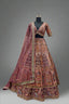 Maroon Lehenga And Blouse Silk Embellished Sequin Safarish Floral Bridal Set