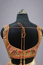 Multi Color Blouse And Lehenga Tissue Printed Floral  Pleated Lehenga set